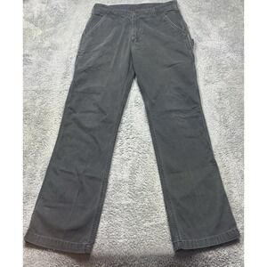 Carhartt Pants Men's 34x34‎ (measures 34x32) Black Work Carpenter Cargo B324 BLK